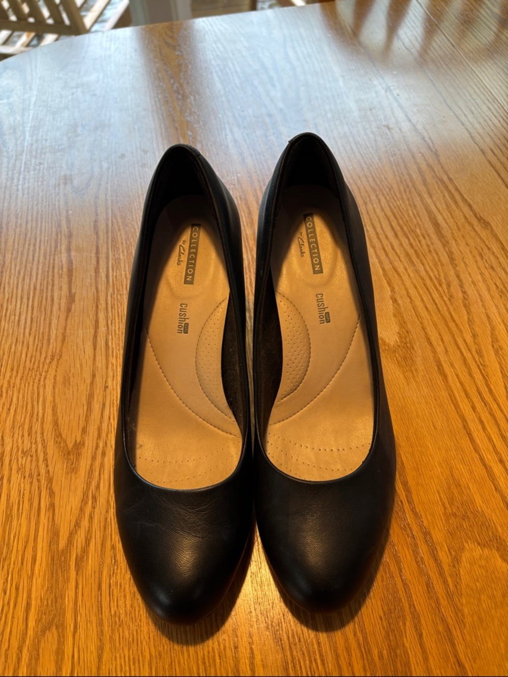 Collection by Clarks Black Leather Round-Toe Women’s Pumps 8.5 W